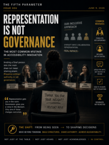 Cover of Representation Is Not Governance: The Most Common Mistake in Accessibility Innovation