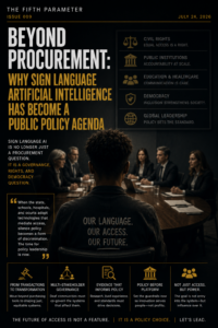 Cover of Beyond Procurement: Why Sign Language Artificial Intelligence Has Become a Public Policy Agenda