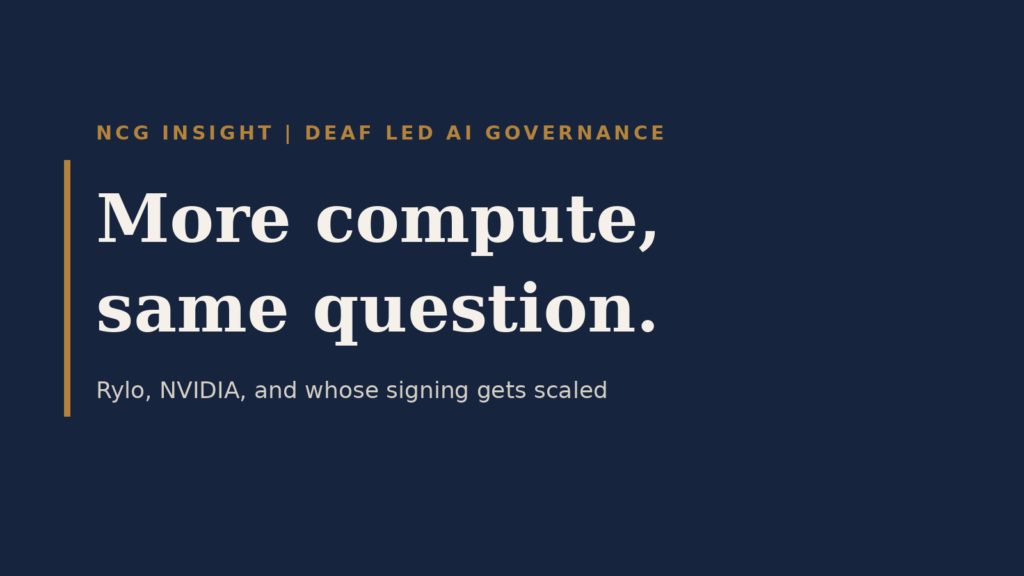 NCG Insight cover: More compute, same question. Rylo, NVIDIA, and whose signing gets scaled.